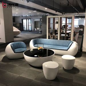 BOBIAO bianco lucido Executive singolo 3 posti in tessuto <span class=keywords><strong>Ceo</strong></span> Lounge in pelle per il tempo libero ricevimento dentale visitatore in attesa di ufficio divano - Product Image 3