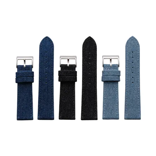 Di alta qualità con fori di cucitura a sgancio rapido regolabili in tessuto denim in tela smart watch cinturino appl watch band