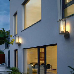 New Arrival Modern Garden <b>Sconces</b> Creative Black Waterproof LED Outdoor <b>Wall</b> Lamps Courtyard Villa Solar Street Aluminum - Product Image 5