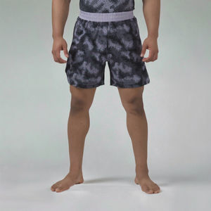 Shorts de sport décontractés pour hommes 2026, uni, mi-laine, respirant, anti-froissement, tricoté, pour la salle de sport, les entraînements, taille élastique, MMA - Product Image 2