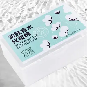 Wholesale Eco Friendly Cotton Fiber Squares Double Rhumbus Makeup Remover Facial Cotton Pad in Box