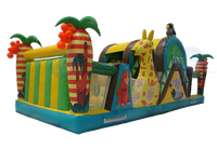 Parcours d'obstacles gonflable personnalisé, aire de jeux géante extérieure, jeux amusants, plusieurs styles, commercial, durable, en PVC, parc de défis