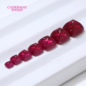 Cadermay Synthetic Ruby Loose Stones Square 4x4mm To 10x10mm For Jewelry Making - Product Image 2