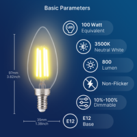 Fabrik preis High Lumen E12 B11 LED Kerzen birne Flimmer frei Neutral Weiß für Home Hotel Restaurant Cafe Bar Certified CUL