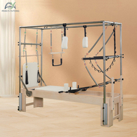 Reformer de Pilates Multipiano de Madera de Arce con Torre Completa para Programas de Entrenamiento Físico Integral, Equipos de Yoga