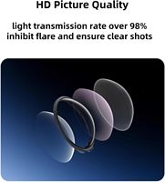 Protection d'objectif PC à clipser haute transparence compatible Insta360 X5, double protection d'objectif, accessoires pour caméra d'action, 2 pièces