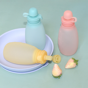New Style Baby Free Bpa Silicone Washable Reusable Food <b>Pouch</b> Toddlers Baby Silicone Milk Bag Homemade Breastmilk Storage Bag - Product Image 1