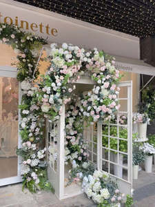 शादी के लिए सफेद फोन बूथ हैंडमेड लोहे के शिल्प होटल शॉपिंग मॉल सजावट सफेद टेलीफोन बूथ - Product Image 6