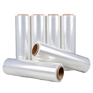 Factory Direct 50cm Roll Black PE Plastic Soft Moisture Proof 300m Stretch Wrap Film Self-Adhesive LLDPE Material