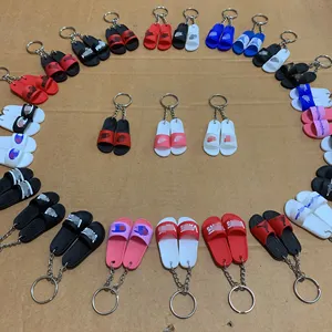 Wholesale slippers design keychain-3D Slipper Keychain key design New And Sealed You Also Receive A Free Shoe Box W3093
