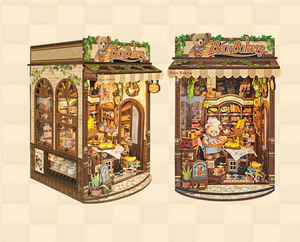 Nouveau Kit de Modélisme <span class=keywords><strong>3D</strong></span> en Bois DIY : Support de Livre Ours en Peluche et Boulangerie – Cadeau Créatif pour Adultes, Anti-Stress – Vente Flash - Product Image 4