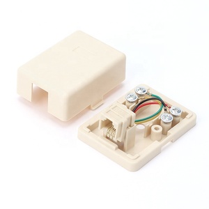 Lulink Cat3 UTP Caja de teléfono de bajo voltaje 623K Puerto único 6P2C Jack Superficie Producto de telecomunicaciones 55*50*22mm - Product Image 4