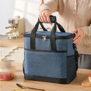 Oxford Cloth Insulated Single Thermal <b>Cooler</b> Outdoor Camping Picnic <b>Ice</b> Bag for Food Reusable Lunch <b>Box</b> Carrier - Product Image 2