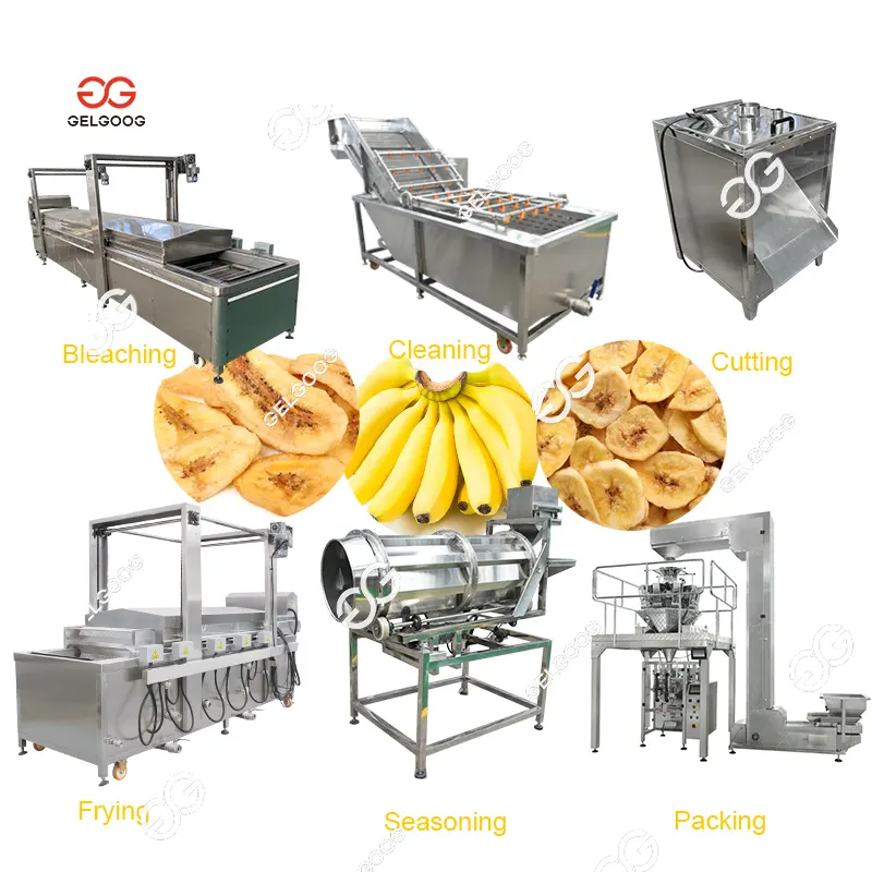 Gelgoog Chip pisang produksi De Chips De Banane mesin plaintain De fabrikasi De Chips De Banane plaintain