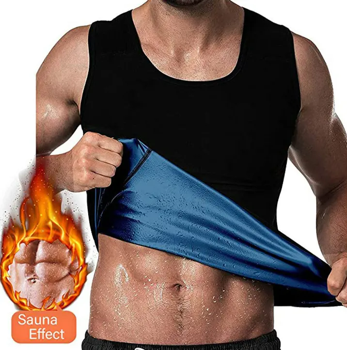 Gilet d'entraînement amincissant pour perte de poids et de chaleur pour hommes, débardeur de gymnastique pour la forme du corps, gilet de sauna