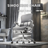 Chaise d'ordinateur ergonomique à dossier haut Chaise de bureau sédentaire confortable pour la maison Chaise d'étude Chaise E-Sports Dossier réglable en hauteur