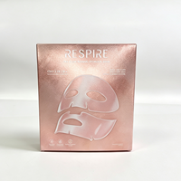 Caja de Cartón Plateada de Lujo Personalizada para Mascarillas Faciales, Cajas de Embalaje de Papel para Cosméticos con Impresión de Logotipo para el Cuidado de la Piel