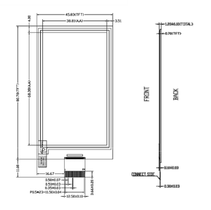 Layar LCD tinta E reflektif 3.1 inci, ringan SPI/I2C dengan Area aktif 68.38x38.81mm 6.5g - Product Image 3