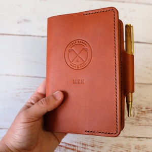 Italian Leather <b>Golf</b> Scorecard Holder with Pen Loop Factory Wholesale-Yardage Book Cover Designed for Golfers - Product Image 5