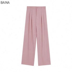 Pantalon ample taille haute décontracté d'été pour femme, coupe large et fluide, effet amincissant - Product Image 3