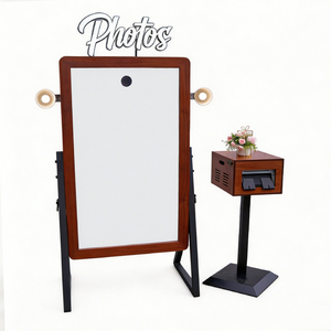 Cabina <span class=keywords><strong>de</strong></span> Fotos con Espejo Mágico Independiente, Estilo Retro <span class=keywords><strong>de</strong></span> Madera, con Código QR <span class=keywords><strong>para</strong></span> Compartir Fotos en Bodas y <span class=keywords><strong>Eventos</strong></span> Corporativos - Product Image 1