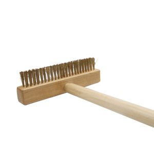 Brosse pour <span class=keywords><strong>four</strong></span> <span class=keywords><strong>à</strong></span> <span class=keywords><strong>pizza</strong></span> personnalisée de haute qualité manche en bois de 90cm de long brosse de nettoyage pour <span class=keywords><strong>four</strong></span> <span class=keywords><strong>à</strong></span> <span class=keywords><strong>pizza</strong></span> en fil d'acier inoxydable - Product Image 2