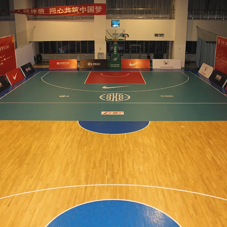 Wood Grain Indoor Pvc Sports Flooring Wood Look Color Basketball Court Floor Plastic Roller Skating Rink Floors