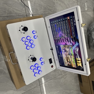 خزانة ألعاب أركيد محمولة مقاس 19.5 بوصة مع آلاف ألعاب القتال، جهاز ألعاب فيديو منزلي، آلة قتال متعددة اللاعبين - Product Image 6