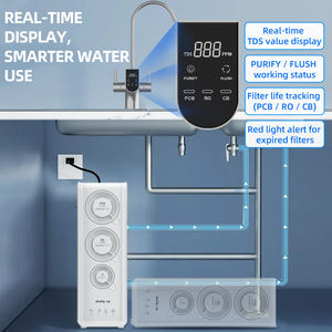 เครื่องกรองน้ำอัลคาไลน์แบบไม่มีถังตู้ขนาดกะทัดรัดปรับแต่งอัตราการไหลและการกู้คืนสูง - Product Image 6