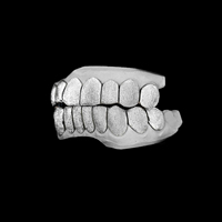 Grillz personnalisés en or mat, ensemble complet pour dents supérieures et inférieures, grill en or massif texturé avec finition ajustement parfait pour hommes et femmes
