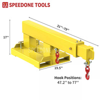 Attache télescopique hydraulique électrique Speedone 5500 lb pour chariot élévateur à fourche pour levage de charges lourdes