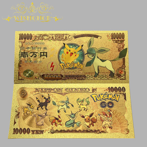 8 Jenis Uang Kertas Anime Eevee Jepang Berlapis Emas 24k untuk Koleksi - Product Image 5