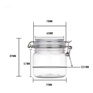 Customize Small Glass air Tight Vacuum Seal Food Coffee Lock Storage Container Jar with Flip Top <b>Clamp</b> Lid - Product Image 4