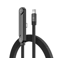 OEM 240W 5A Charge rapide, support pliable en nylon tressé 90° ° Câble de charge USB coudé Type-C vers Type-C pour les appels vidéo