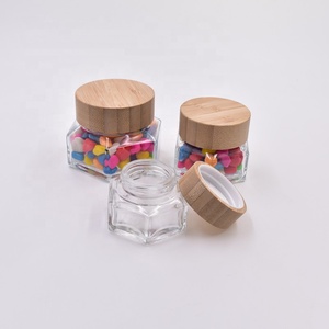 Tarro <span class=keywords><strong>de</strong></span> cristal hexagonal transparente para crema facial, botellas <span class=keywords><strong>de</strong></span> mermelada con tapa <span class=keywords><strong>de</strong></span> bambú, tapa <span class=keywords><strong>de</strong></span> madera, 30ml, 2020 - Product Image 5