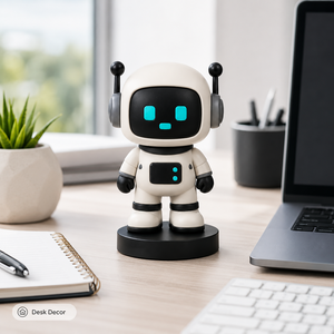 Figurine PVC <span class=keywords><strong>Cyberpunk</strong></span> Mascotte, Compagnon de Bureau Adorable, Visage Cyborg Écran Bleu, Figurine d'Action, Marchandise IP Personnalisée - Product Image 4