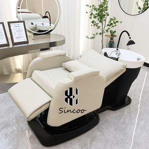 Fabricantes de muebles de salón Barbería Salón de belleza Equipo de <span class=keywords><strong>spa</strong></span> Retrolavado Masaje de espalda eléctrico Silla de champú con tazón - Product Image 1