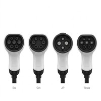 Câble de charge pour véhicule électrique de type 2, 16A, 11KW, 3 phases, 5 mètres, TPU IP65, chargeur de véhicule électrique avec TUV CE pour charge rapide sur borne murale