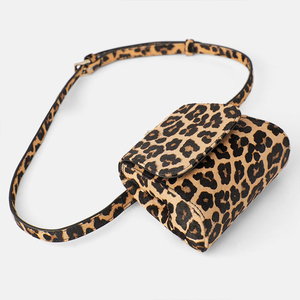 Sac banane en cuir avec imprimé léopard pour femme, Logo personnalisé, à la mode, féminin - Product Image 3