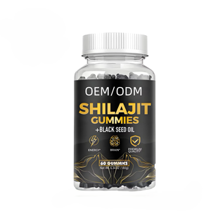 Gummies de Shilajit pour adultes OEM ODM, 100% pur et naturel, supplément à base de plantes de l'Himalaya, soutien énergétique et immunitaire, extrait d'huile de nigelle, en forme d'ours - Product Image 1
