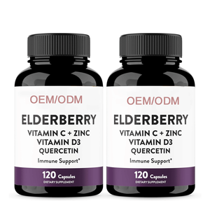 Suplementos de hierbas OEM Vitamina C y Zinc Cápsula de extracto de saúco negro Cápsulas de saúco - Product Image 1