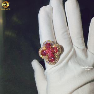 Anello di Lusso per <span class=keywords><strong>Uomo</strong></span> in Argento Sterling <span class=keywords><strong>925</strong></span> con Diamanti Moissanite VVS, Gioielleria di Alta Moda Hip Hop Personalizzata - Product Image 3