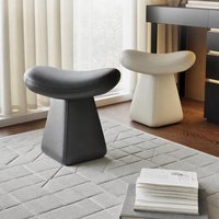 Tabouret de maquillage moderne nordique en PU, siège individuel en éponge douce, chaise d'appoint pour chambre et salon