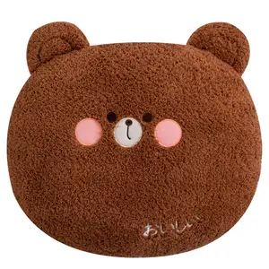 Almohada redonda 2023 de felpa para niños, cojín suave con forma de cerdo, oso, conejo, Rana, Tigre, de 42cm, venta al por mayor