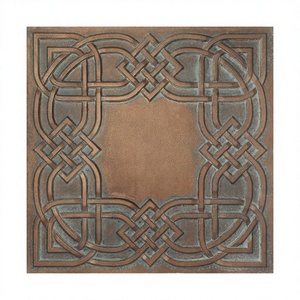 Paneles de Techo Cuadrados de PVC PL61 Blancos Mate Vintage, Paneles Artísticos Imitación Estaño para Hotel, Resistentes al Fuego e Impermeables - Product Image 2