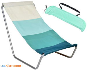 كرسي شاطئ محمول قابل للطي من JLL للاستخدام الخارجي في الباحات وحمامات السباحة والشرفات، كرسي استلقاء للشمس والتخييم والنزهات - Product Image 1