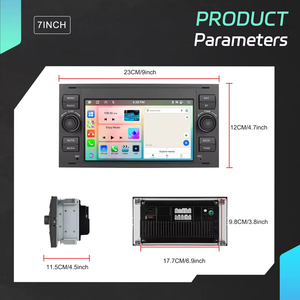 Podofo 6+128G 7'' 2 Din Autoradio Android Carplay/Android Auto sans fil pour Ford Transit Fiesta Focus Galaxy Mondeo Fusion C-Max - Product Image 5