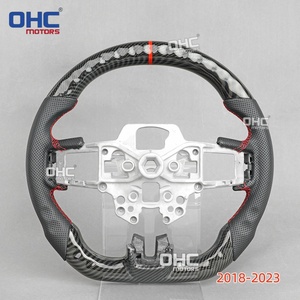 Volante de fibra de carbono Hydro Dip de almacén de EE. UU. Para <span class=keywords><strong>Ford</strong></span> <span class=keywords><strong>Mustang</strong></span> Ecoboost Gt <span class=keywords><strong>Shelby</strong></span> Gt350 Gt350r 2015-2023 OHC - Product Image 3