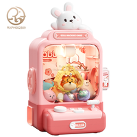 Mesin Cakar Mainan Edukatif Anak-Anak yang Menggunakan Koin, Mini Crane Hadiah untuk Boneka Plush, Hadiah Seru untuk Anak-Anak