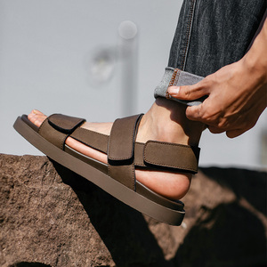 Dép cho nam dép nam Maden dép đi biển thường ngày ngoài trời mềm chống trượt dày bằng da thật cổ điển hoài cổ 2025 xu hướng - Product Image 5